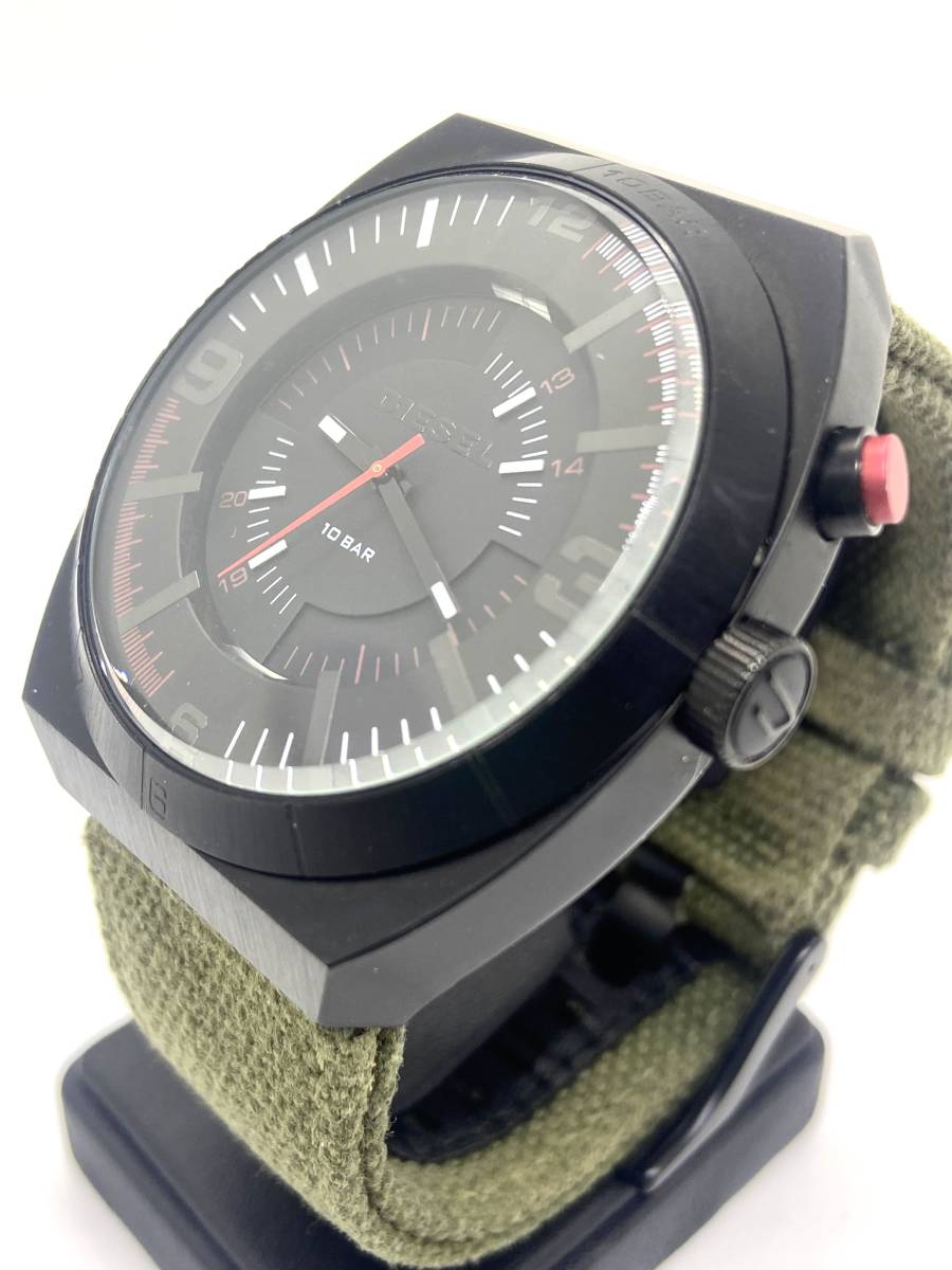 【DIESEL】ディーゼル　DZ1412　ミリタリー　クォーツ　腕時計　電池交換済み 20230722_画像3