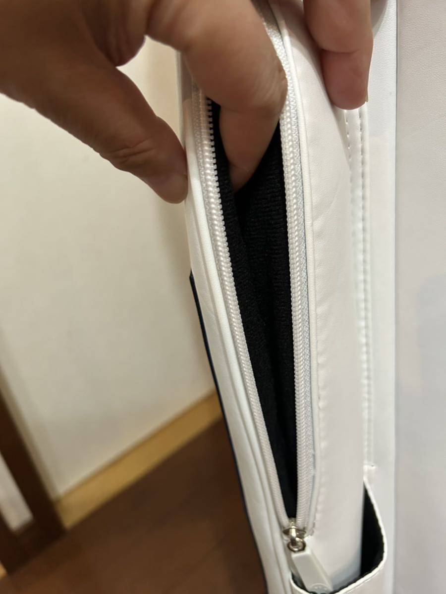 最安挑戦! キャディバッグ スタンド 合皮 白 パーリーゲイツ デザイン