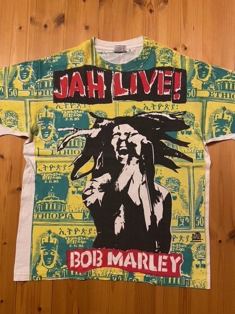 【現金特価】 SOF 90's Tee レゲエ スカ REGGAE SKA / アメリカ製 Selassie/ハイレセラシエ Marley/ボブマーリー×Haile Bob T-Shirt S/S Vintage Tシャツ