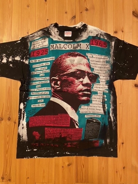 90's Hanes/ヘインズ MALCOLM X/マルコムエックス Vintage S/S Over Print T-Shirt Produced by Mosquitohead/モスキートヘッド/キング牧師_画像1