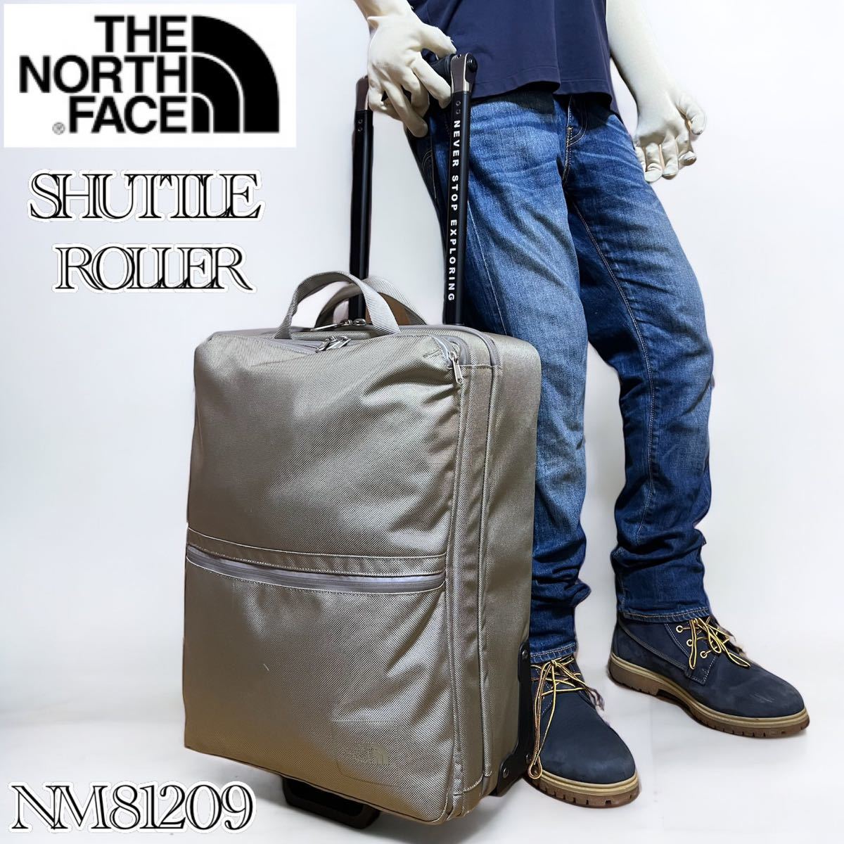 新品本物 【希少】THE NORTH カーキ スーツケース キャリーバッグ NM81209 シャトルローラー ノースフェイス ROLLER SHUTTLE FACE ザ・ノース・フェイス