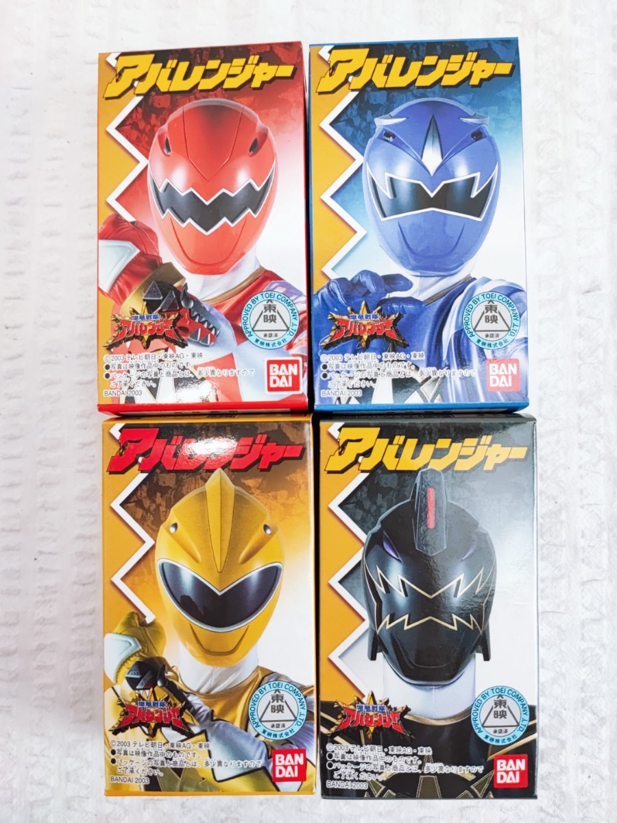  Bakuryuu Sentai Abaranger all 4 kind sofvi that time thing BANDAIaba red aba Rebel- abare yellow abare black unopened unused (070514)