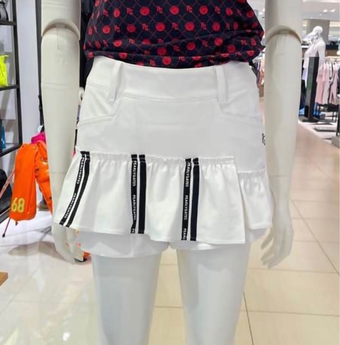【白1】パーリーゲイツ) ゴルフスカート　ショットパンツ1 M