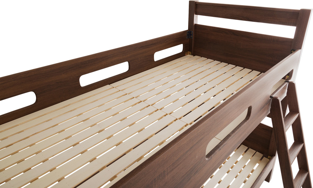  простой дизайн 2 уровень bed двухъярусная кровать одиночная кровать грецкий орех цвет 