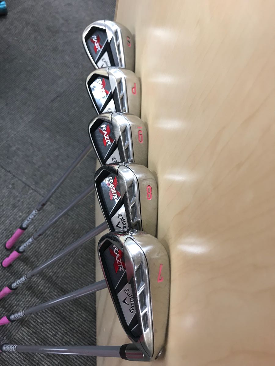  原文:超お値打ち出品 入手困難ディスコン品 Callaway RAZR Lady's アイアン 7~SW 5本セット used超美品 即決価格なら6I/AW( X-HOT ) サービス