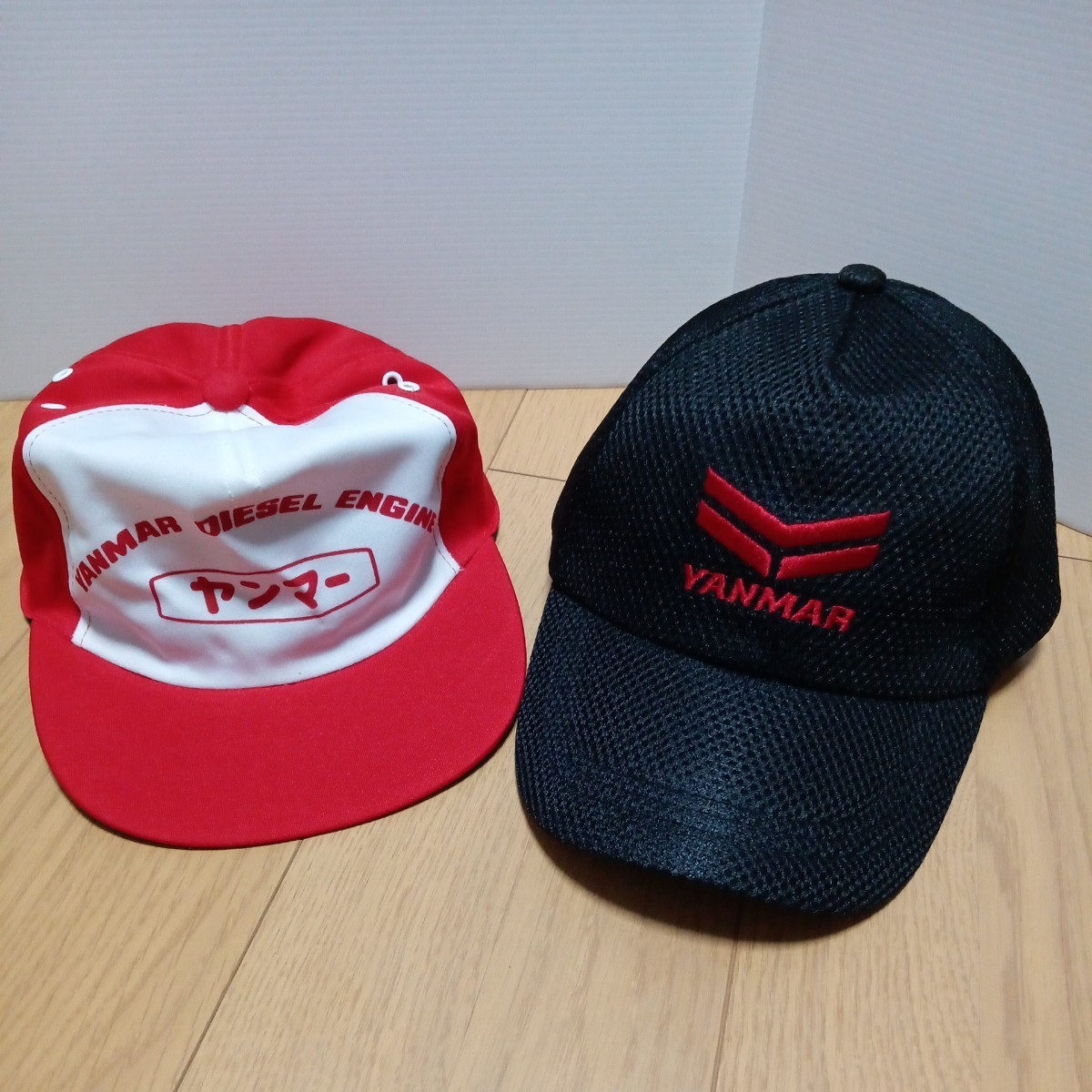  Yanmar [YANMAR колпак 2 шт ] шляпа принт вышивка retro красный | белой серии сетка чёрный серия 
