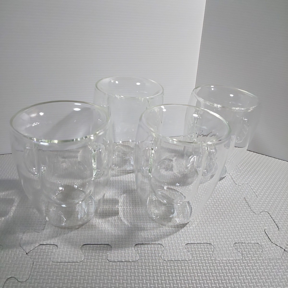 ムーミン【ニョロニョロ グラス 4個】ダブルウォールグラス ガラス製_画像2