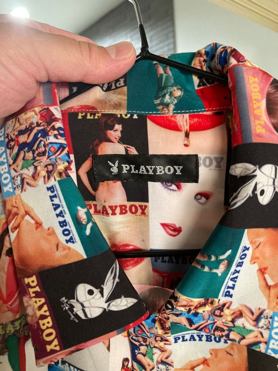 PLAYBOY 柄シャツ　アロハ　フリークスストア 総柄 半袖シャツ 