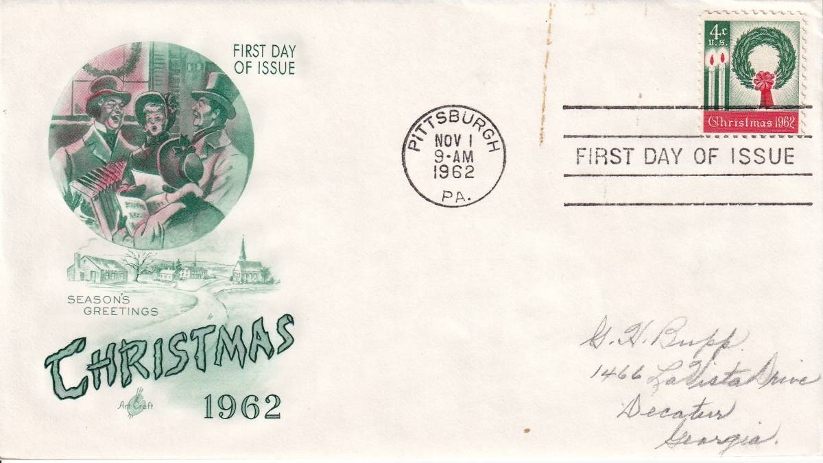 [FDC] Christmas stamp ( America )(2) real .t3746