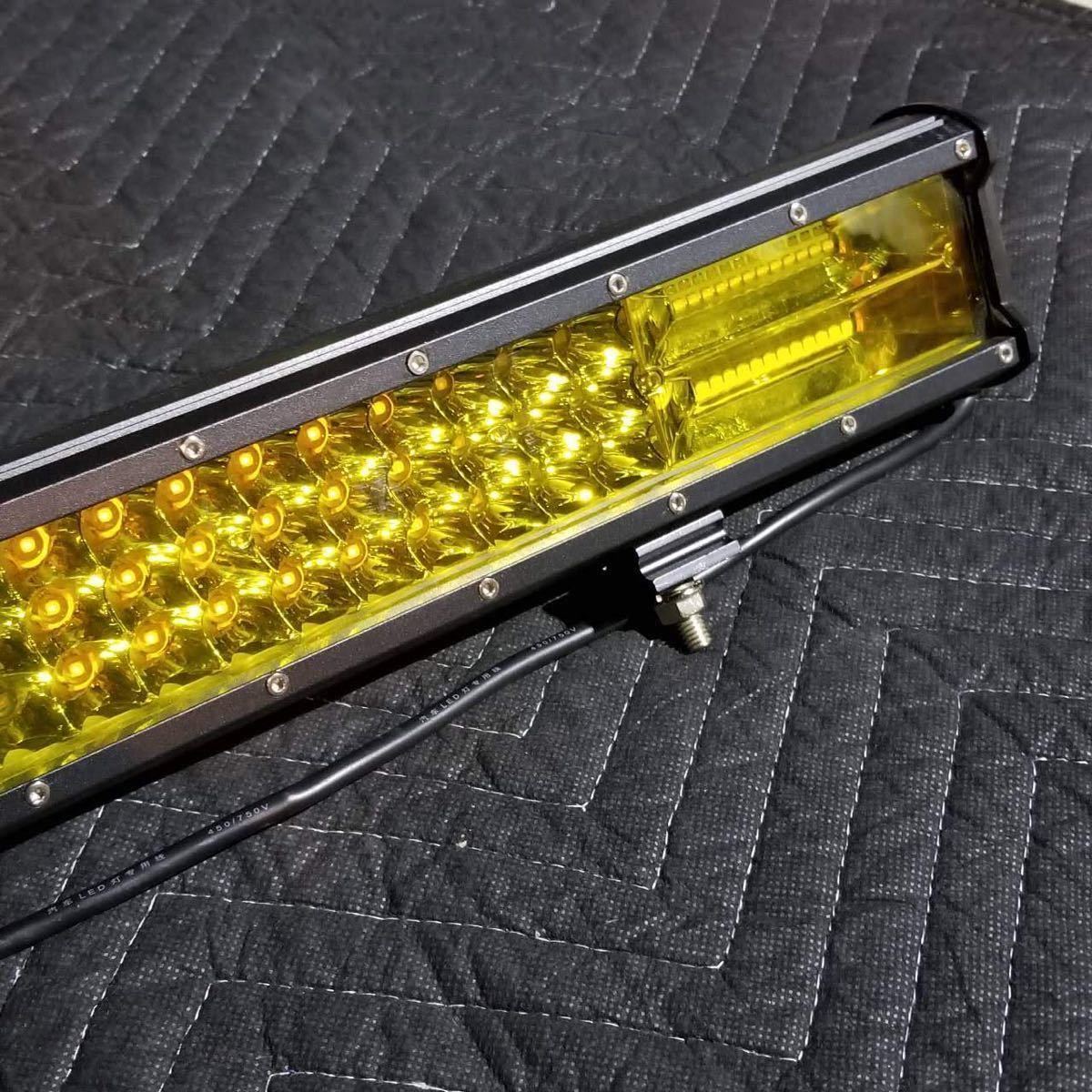 LEDワークライト ライトバー 504w 94cm イエロー 黄色 作業灯 汎用フォグランプ 投光器 ジムニー サーチライト12v24v LEDバーライト_画像4