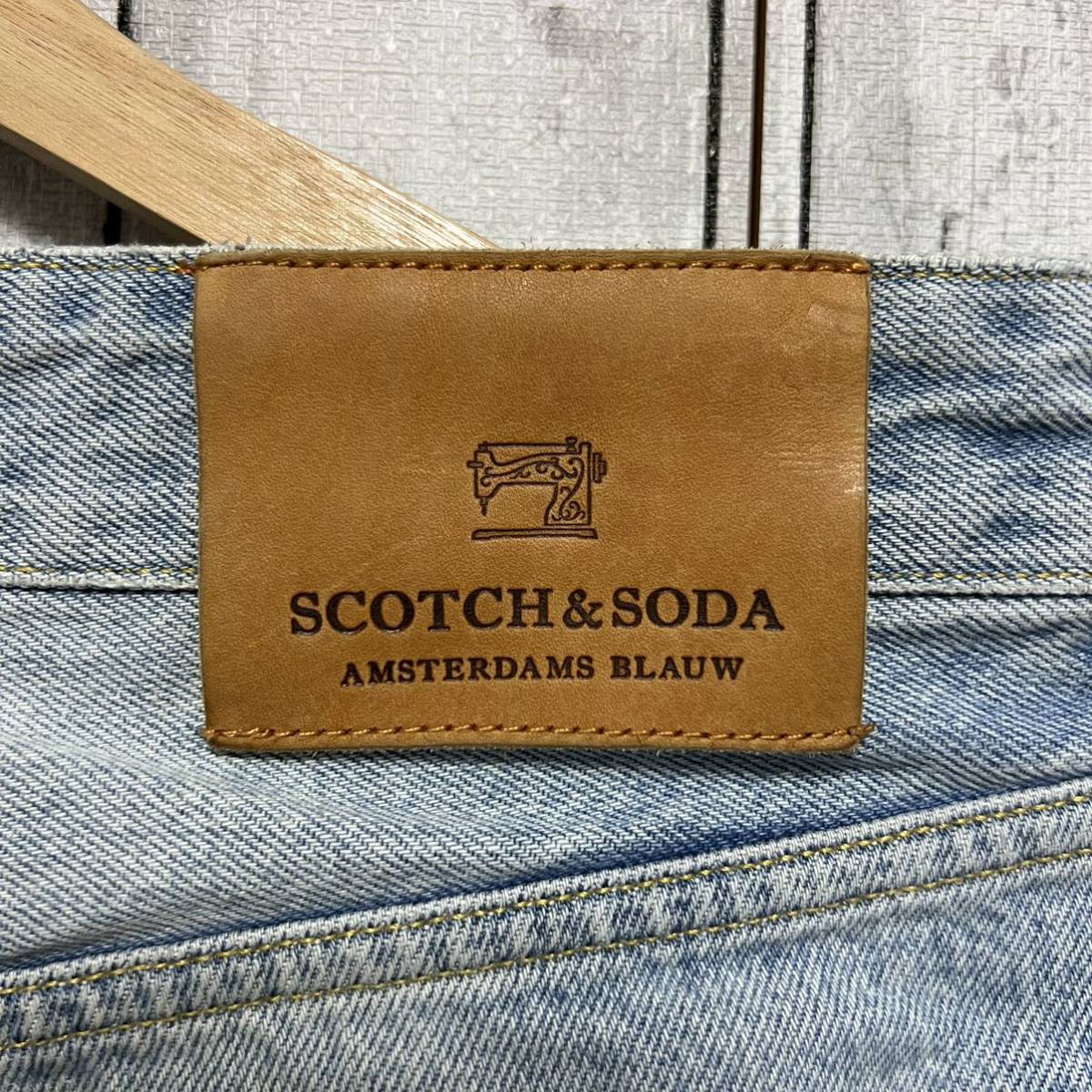 SCOTCH&SODA ダメージユーズド加工デニムショートパンツ！チュニジア製！_画像4