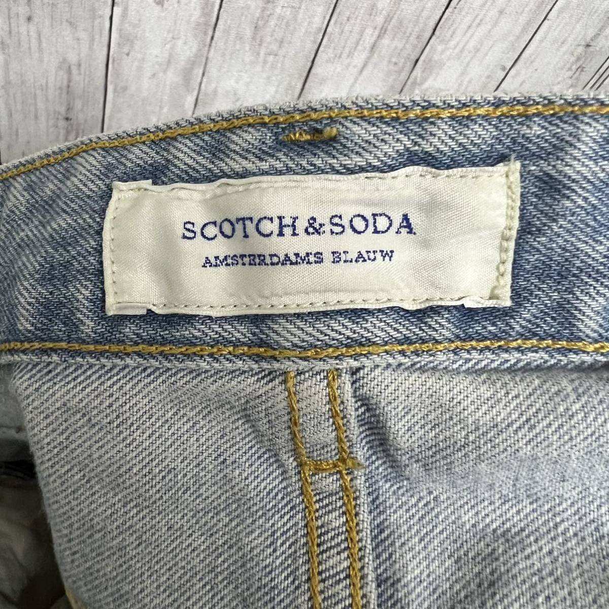 SCOTCH&SODA ダメージユーズド加工デニムショートパンツ！チュニジア製！_画像6