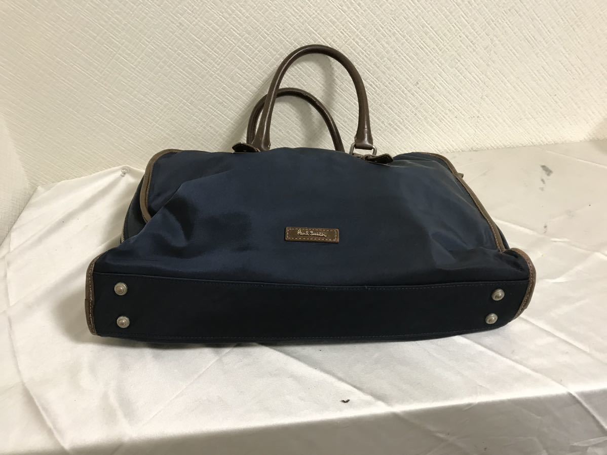 本物ポールスミスPaul Smithナイロンハンドバッグビジネストート