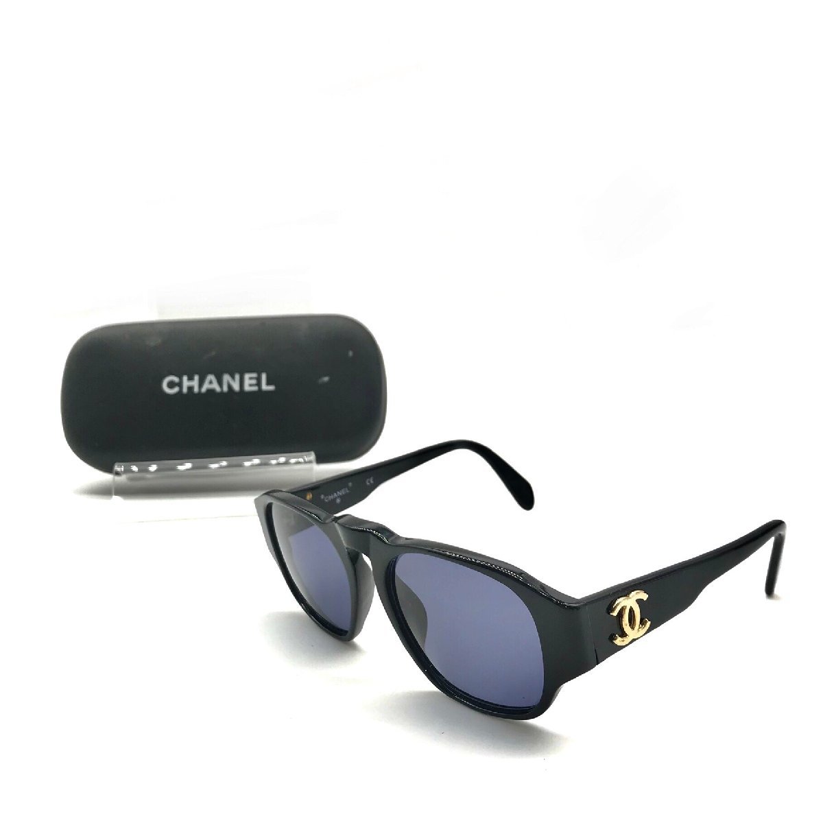 熱販売 CHANEL シャネル M11142 良品 ブラック×ゴールド アイウェア