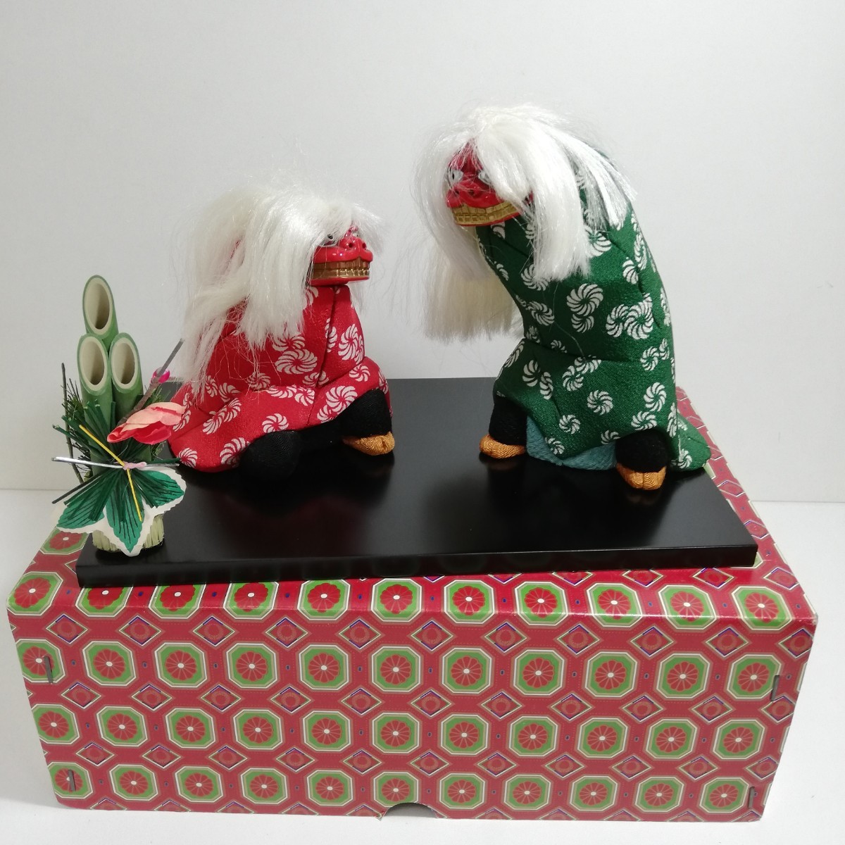  Edo куклы kimekomi праздник лев 23.8cm×14cm [. земля игрушка японская кукла традиция изделие прикладного искусства Япония изобразительное искусство Showa Retro ]