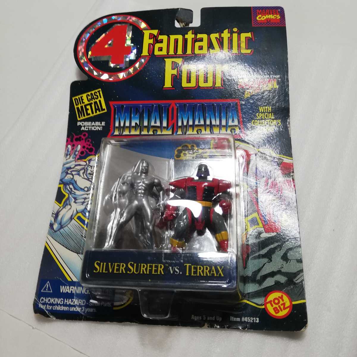 1995 TOYBIZ ファンタスティック・フォー　メタルマニア　ダイキャスト・メタル・フィギュア 「シルバー・サーファー VS. テラックス」 _画像3