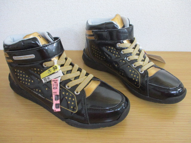  Asics TIGON Lazer Beamsnotore спортивные туфли черный × Gold 24.5cm[ чистка * водоотталкивающая отделка завершено ]