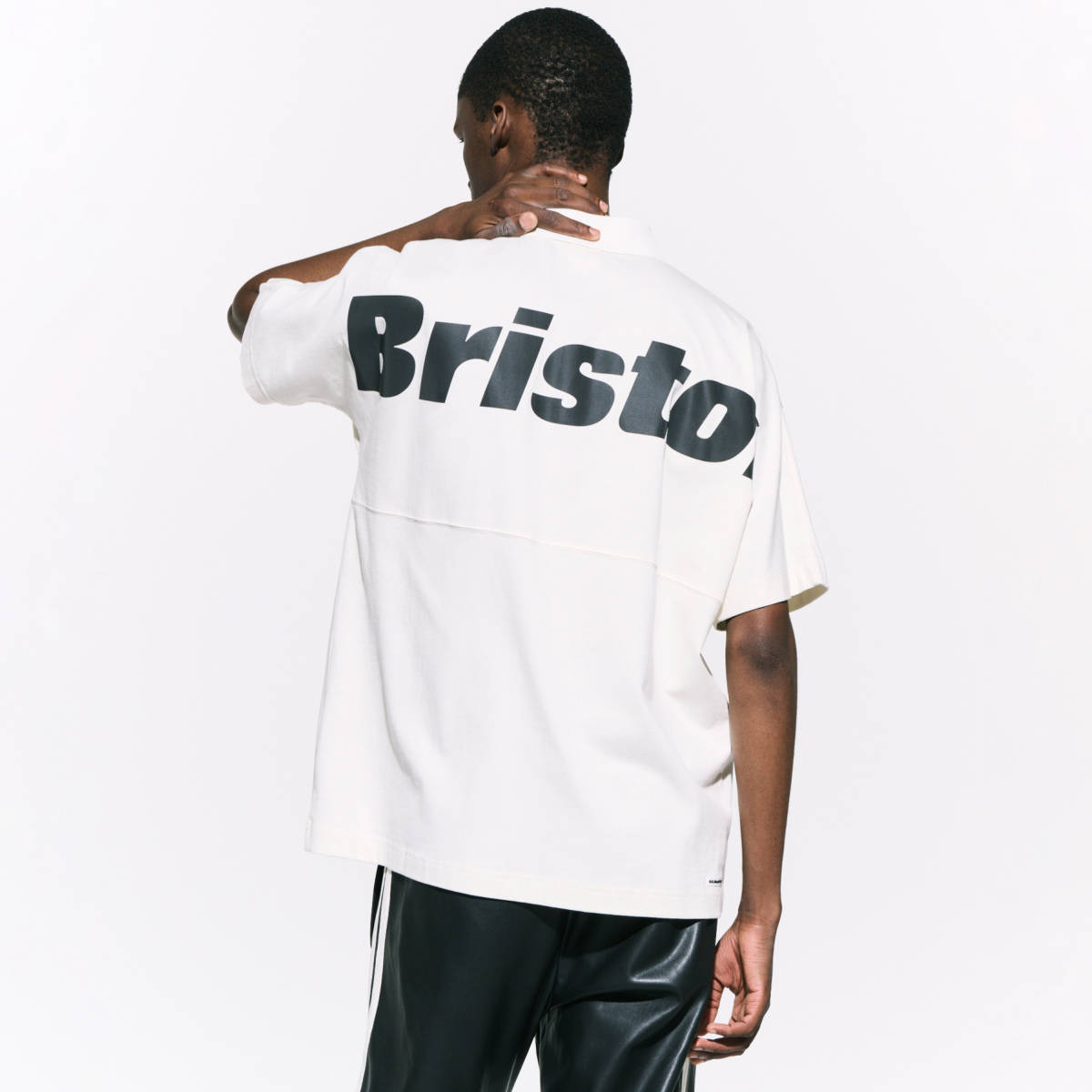 23SS新品Lグレー★F.C.Real BristolポロシャツBIG LOGO WIDE POLOブリストルF.C.R.B.TEAM POLOシャツFCRBジャージSOPHゴルフXL未使用24SS_画像8