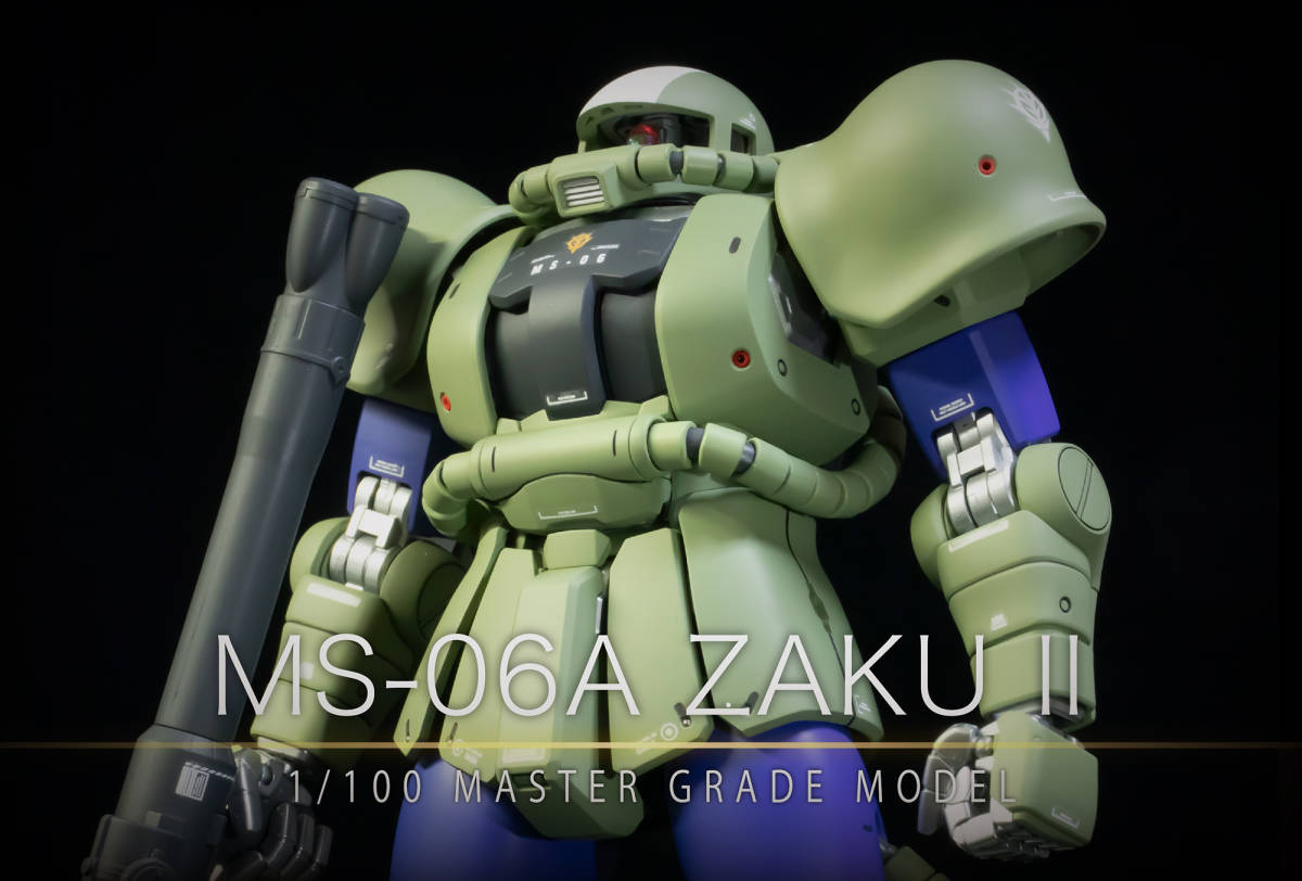 1/100　MG　MS-06A　先行量産型ザク　改修塗装済み完成品　機動戦士　ガンダム　MSV_画像1