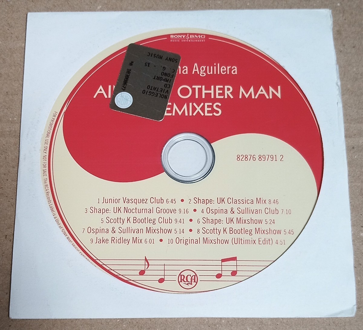 Christina Aguilera / Ain\'t No Other Man (Remixes) JUNIOR VASQUEZ Christie na*agirela бумага jacket промо CD одиночный 