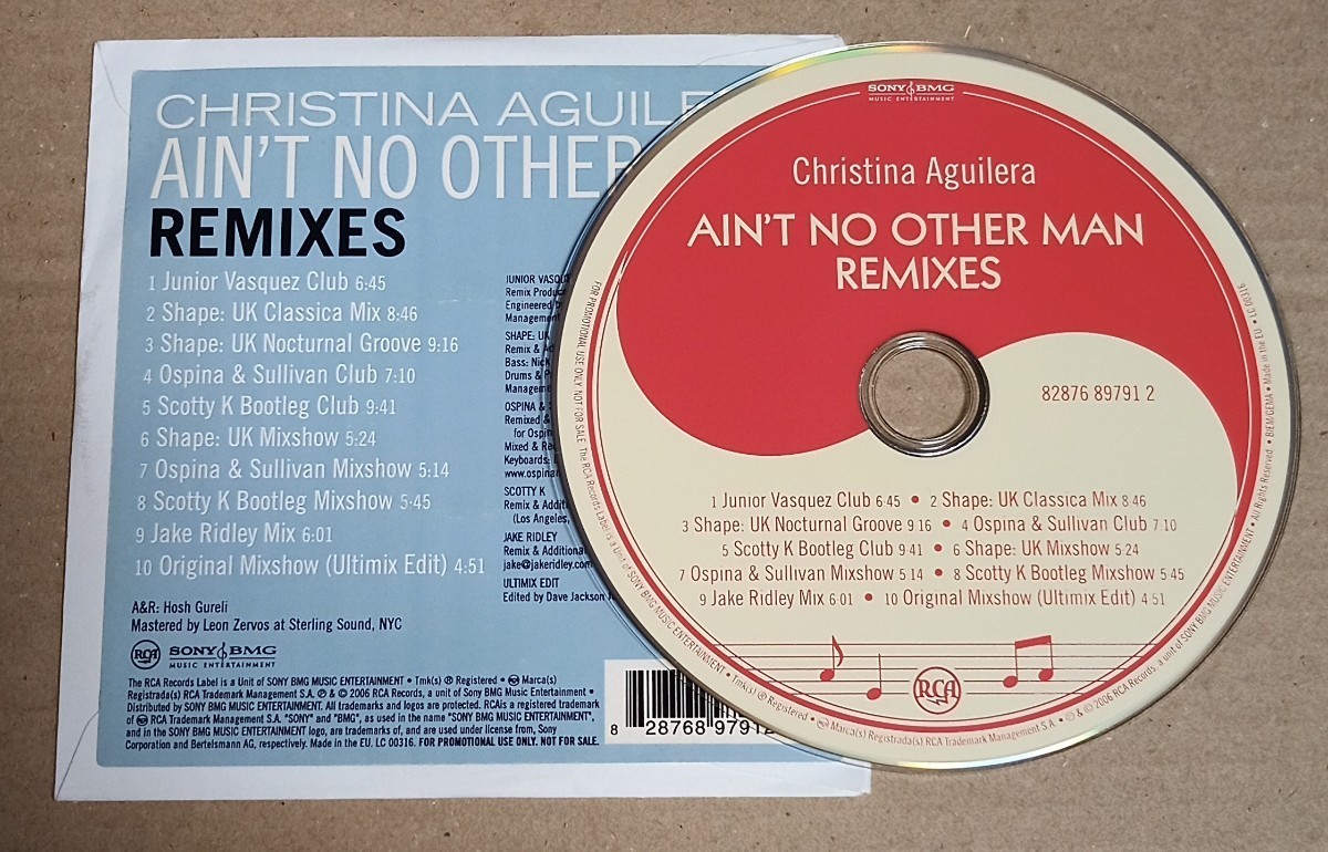 Christina Aguilera / Ain\'t No Other Man (Remixes) JUNIOR VASQUEZ Christie na*agirela бумага jacket промо CD одиночный 