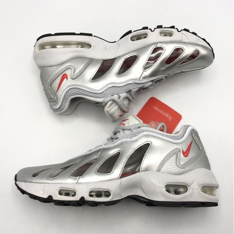 【中古】Supreme × NIKE AIR MAX 96 26.5cm CV7652-001 シルバー シュプリーム ナイキ エアマックス96 メタリックシルバー[240010396747]_画像2