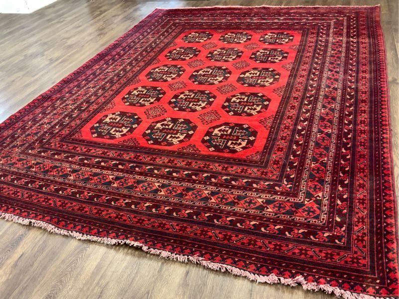 ☆良品ヴィンテージ☆大型トルクメン288×204cm アフガニスタン産 絨毯