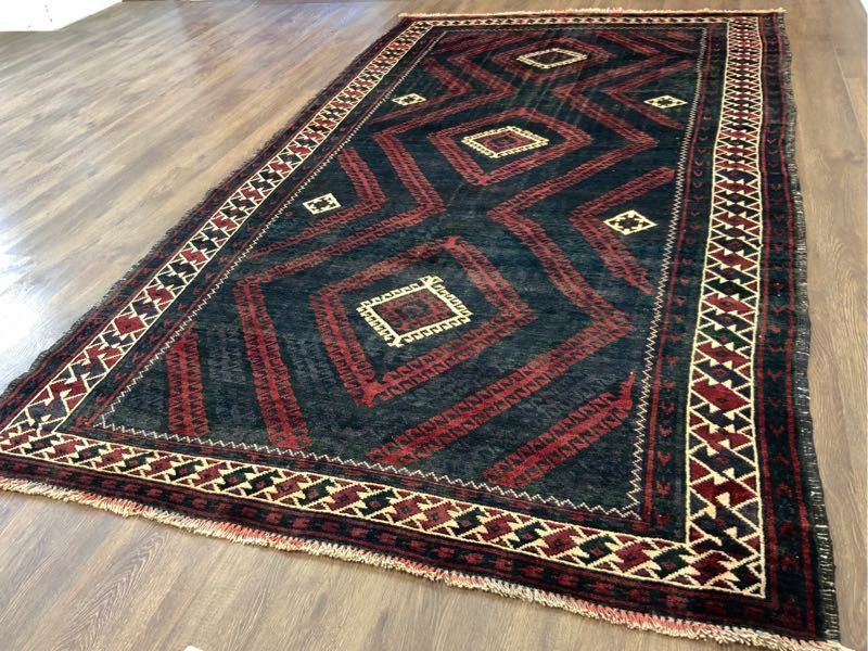 大型バルーチ☆トライバルラグ☆シラーズ産278×158cm ペルシャ絨毯