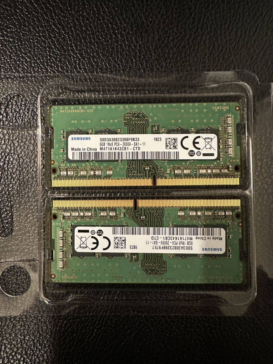 SAMSUNG DDR4-2666 8GB×2 16GB ノートPC用メモリ M471A1K43CB1-CTD