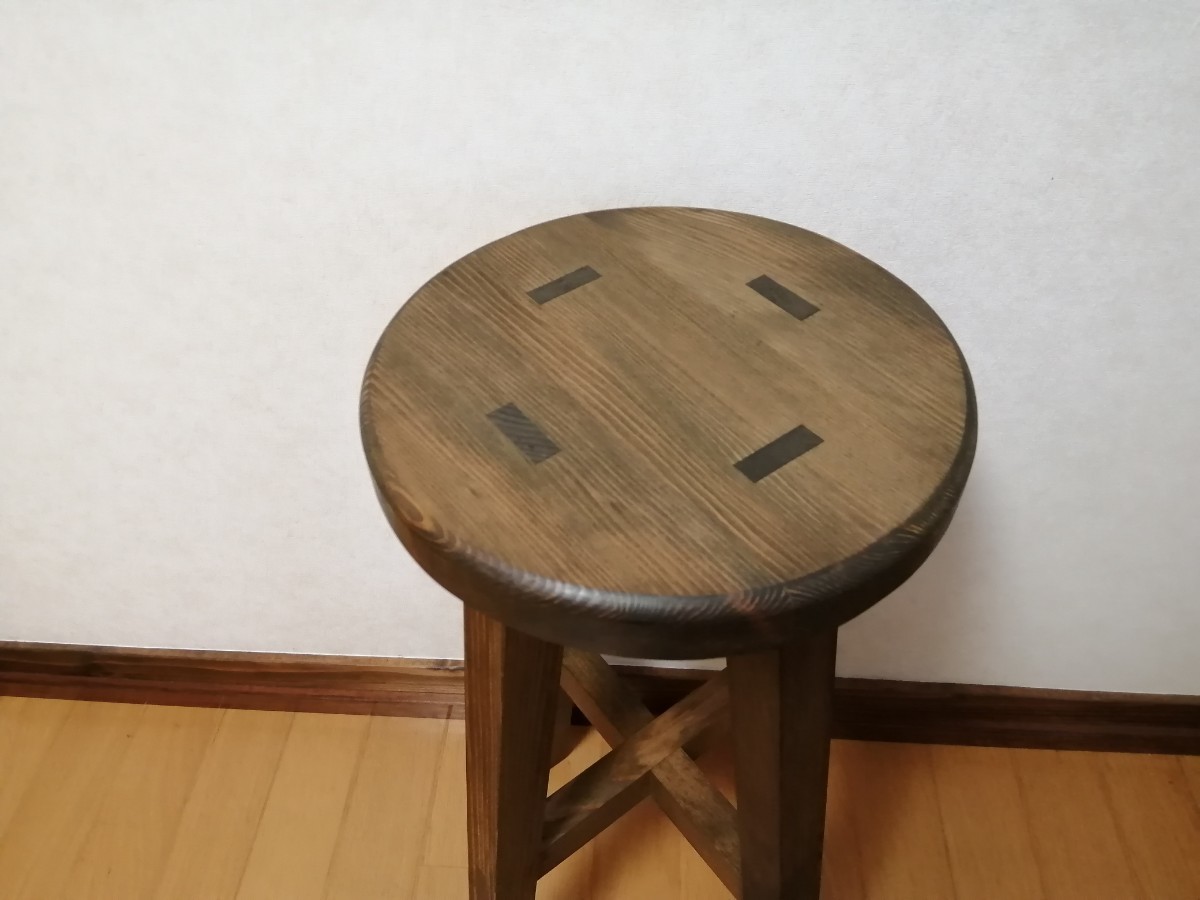 木製スツール　座面幅30cm×高さ60cm　丸椅子　stool _画像5
