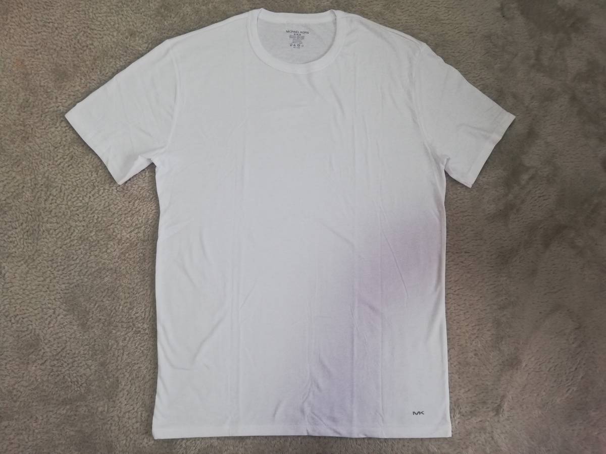  новый товар не использовался! Michael Kors мужской футболка M размер белый короткий рукав нижнее белье нижнее белье MICHAEL KORS