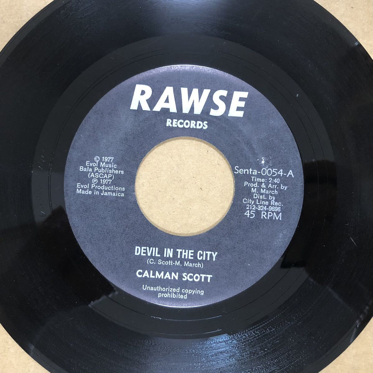 【Roots 7”】 Devil in The City / Calman Scott (RAWSE)