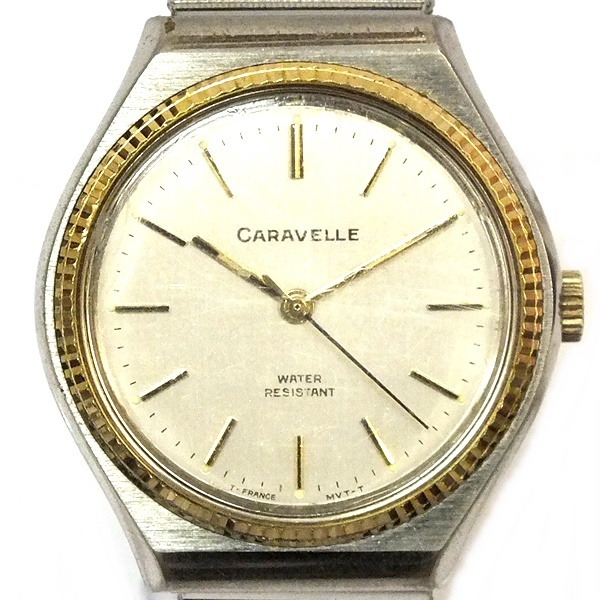 Caravelle キャラベル 手巻き メンズ 腕時計 社外ベルト【送料無料】【質屋かんてい局横浜港南店】中古品 used AB