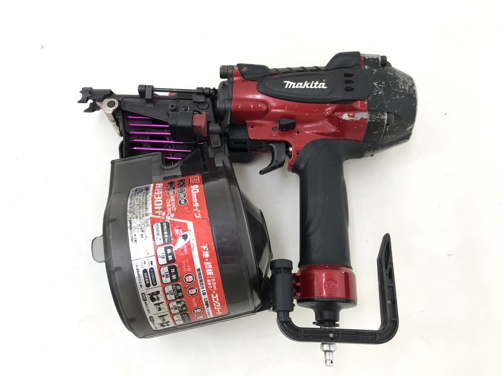 ○【同梱A】【100】中古品 makita マキタ AN930H 高圧エア釘打機 90mm