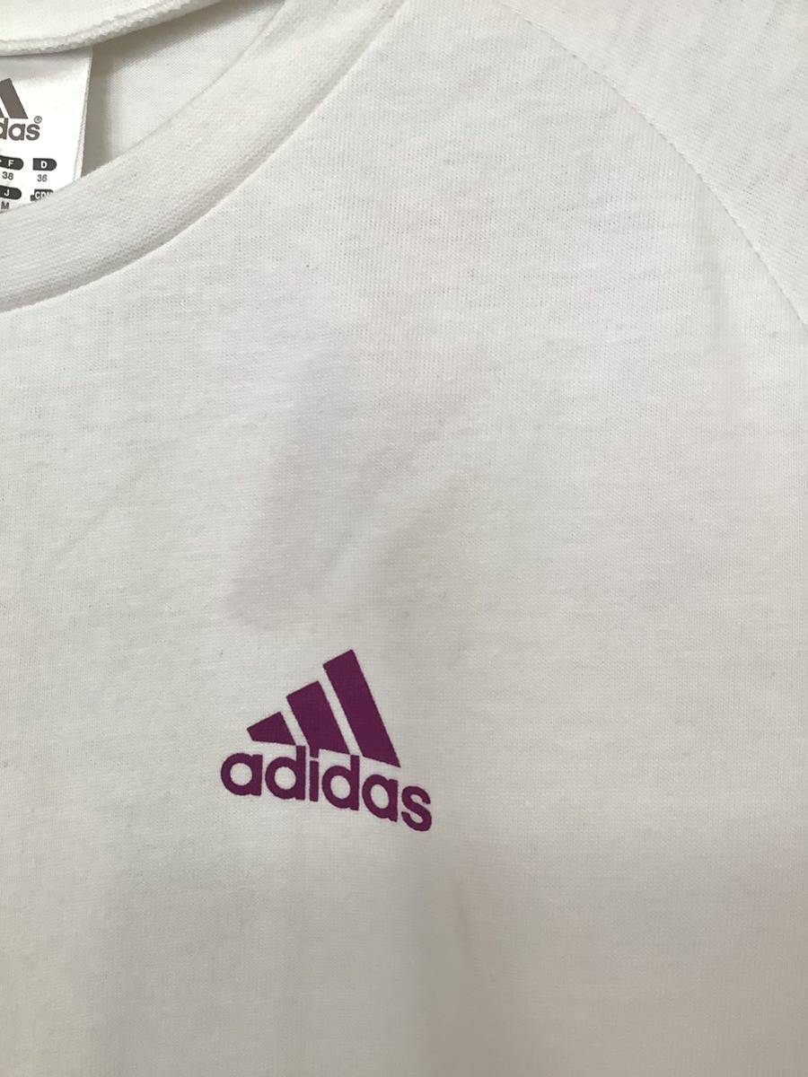 adidas アディダス　未使用品　ロゴプリント　半袖Tシャツ　スポーツウェア　トレーニングウェア　ヨガ　レディース　古着_画像5