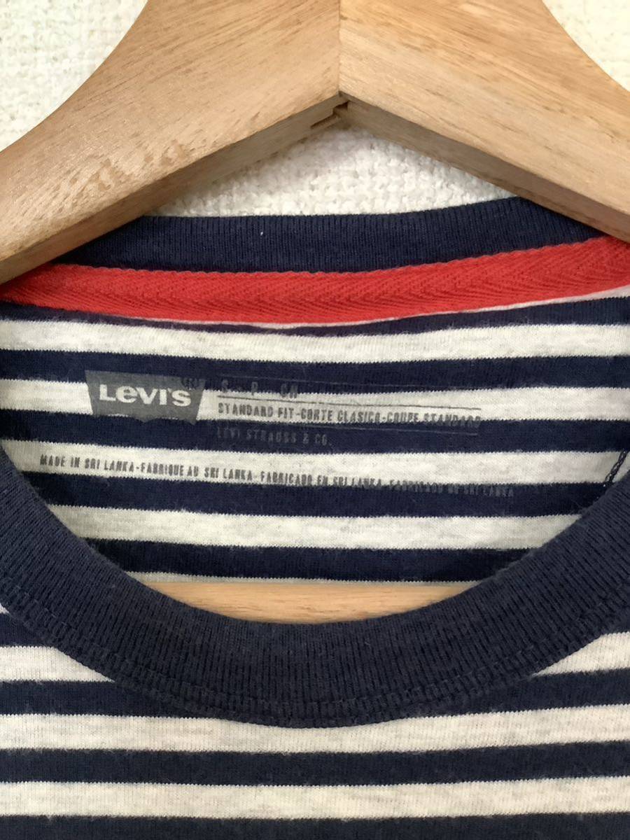 levi's リーバイス　半袖Tシャツ ボーダーTシャツ アメカジ　メンズ　古着　デニムブランド　セレクト_画像3