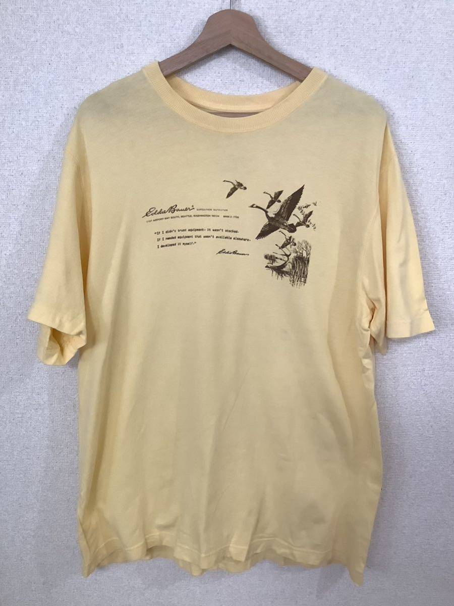 eddie-bauer エディーバウアー　プリントTシャツ　ハンティングプリント　アウトドア　アメカジ　ビンテージ　古着　メンズ_画像1