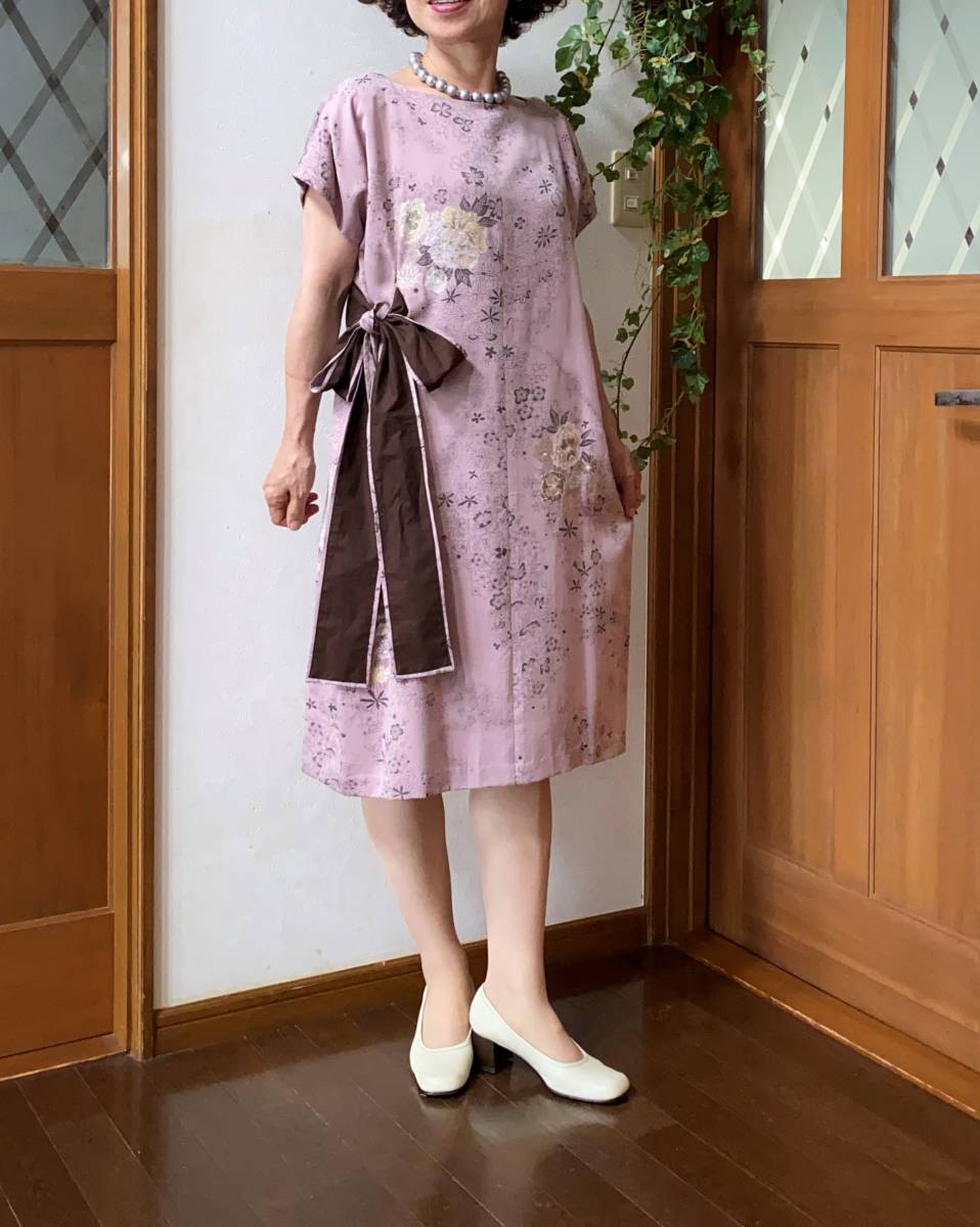 小物などお買い得な福袋 着物リメイクワンピース、フレンチスリーブ