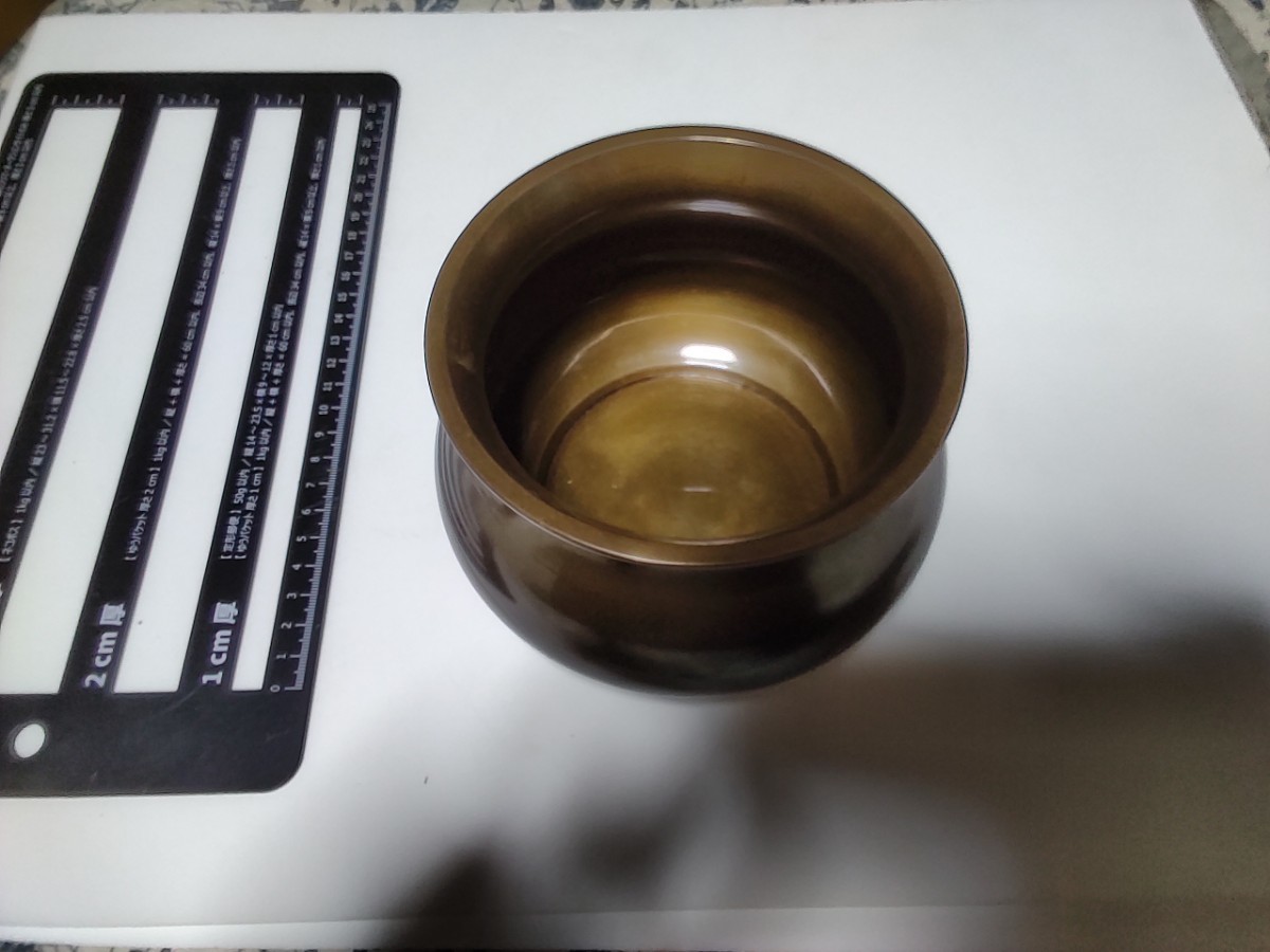人気カラーの 新品 唐金銅 建水 茶器 #ヤフオク #茶器 #コレクション