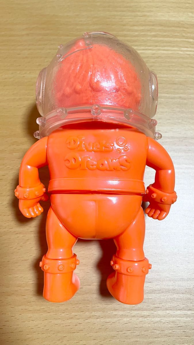 【美品】Divers Dreams オレンジ素体 ソフビ ヘルメット脱着 可動 全長約18cm 送料込み