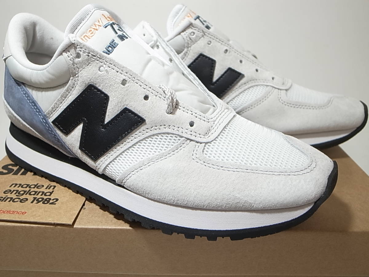 NEW BALANCE UK製 M576GRS 25 5cm US7 5新品 GRAYグレーxホワイト灰色 