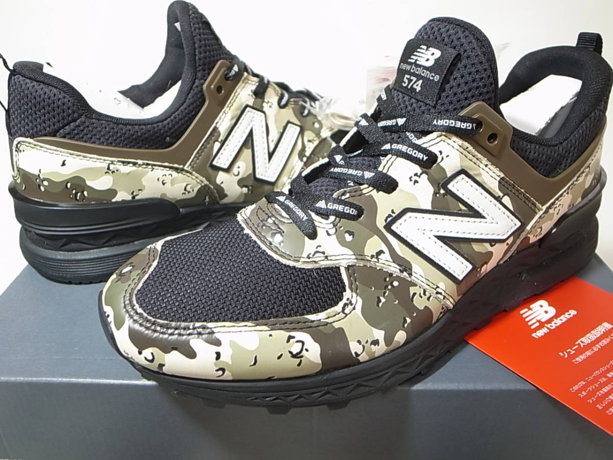 【送料無料】GREGORY x BEAMS PLUS x NEW BALANCE MS574GBL 26.5cm US8.5新品グレゴリー別注チョコチップカモ迷彩柄CAMOトリプルコラボ限定