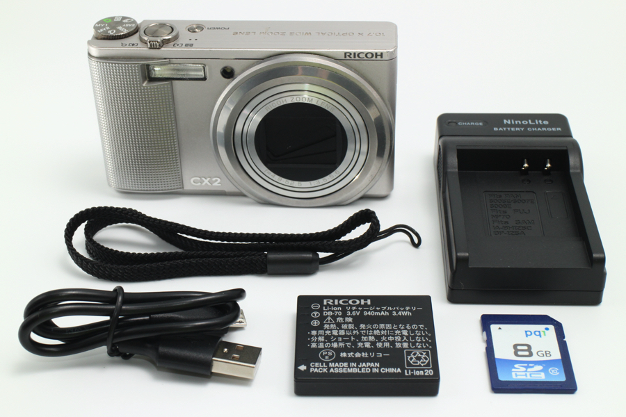 4073- リコー RICOH デジタルカメラ CX2 シルバー 良品