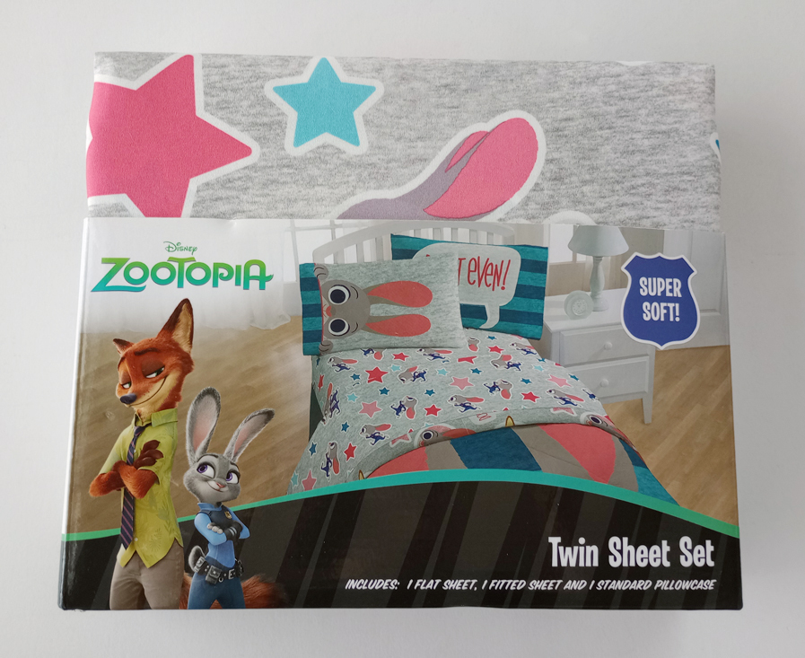 USA покупка ** Zoo to Piaa twin простыня подушка покрытие 3 позиций комплект Judy не использовался товар ** Zootopia sheets set
