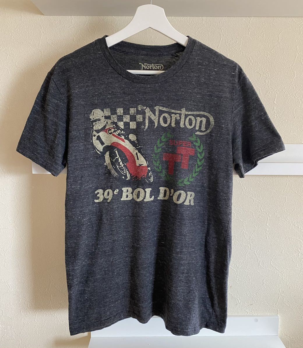 Norton ノートン Tシャツ ボルドール TT サイズS バイク女子 レア_画像1