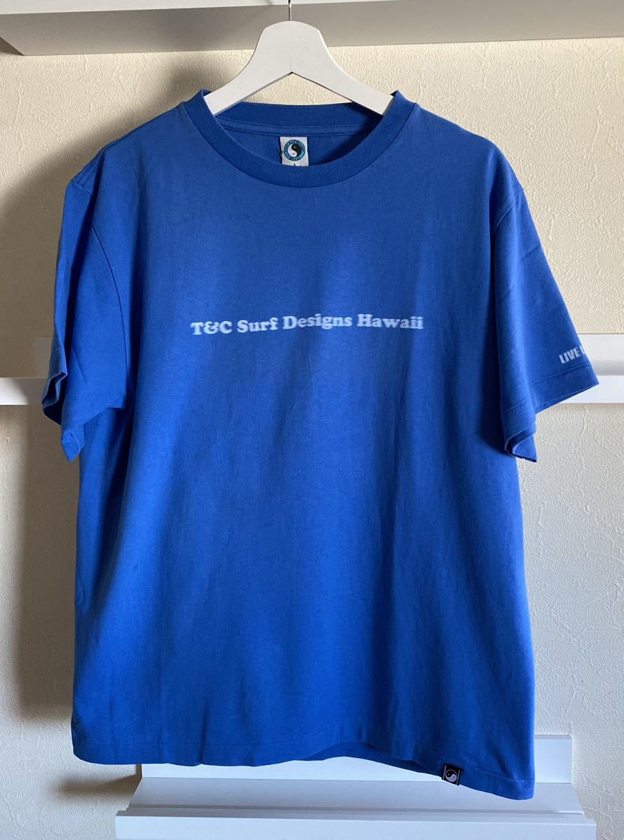T&C タウン&カントリー Tシャツ バックプリント 青 サイズ L_画像2