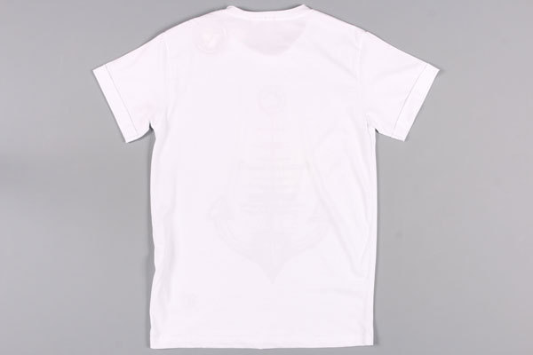 OJI（オージ） Uネック半袖Tシャツ ホワイト x ブラック XL 24573 【S24576】_画像5