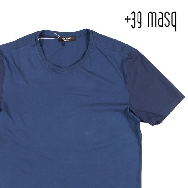 +39 masq（マスク） Uネック半袖Tシャツ T7004 ネイビー S 22770nv 【S22774】
