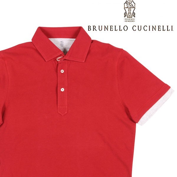 BRUNELLO CUCINELLI（ブルネロクチネリ） 半袖ポロシャツ M0T633966 レッド S 22194 【S22195】