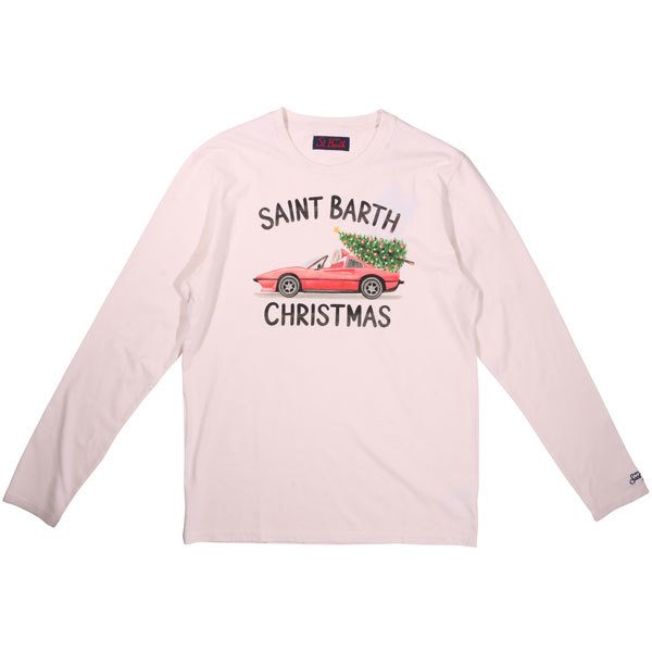 Saint Barth（セントバース） Uネック長袖Tシャツ BARTH XMAS 11 オフホワイト L 29139 【A29139】